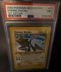 2002 Pokemon Neo Destiny Shining Raichu #111 - 1st Edition Holo PSA 9 - MINT